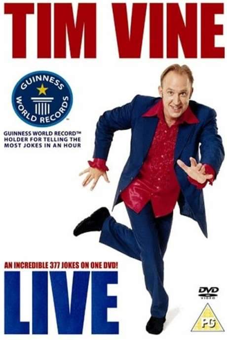 Guinness World Record holder for the most jokes told in an hour, Tim Vine – star of ‘The Sketch Show’ and famed for delivering more punch‑lines per minute than any other comedian – presents his first DVD, ‘Tim Vine – Live’, a high‑energy show packed with his rapid‑fire humor.